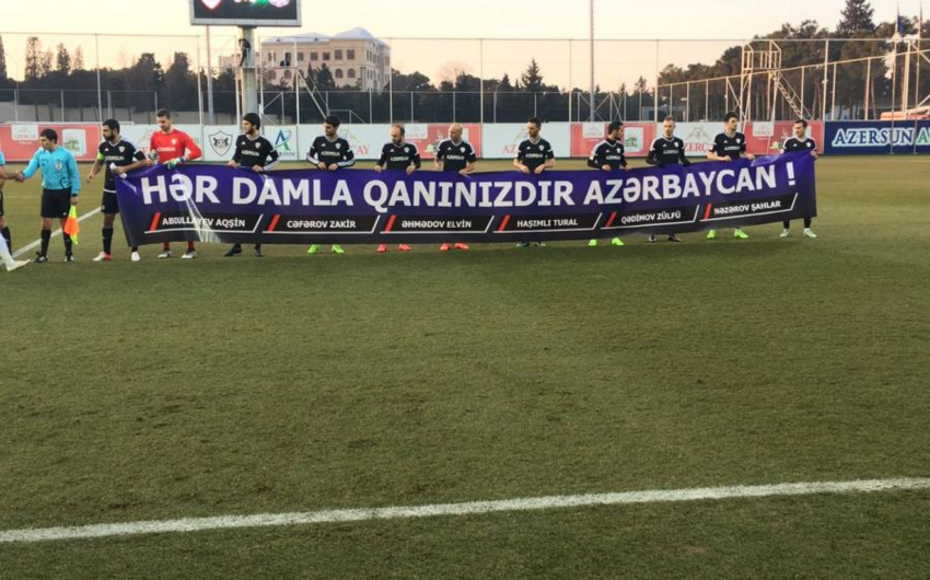 “Qarabağ” - “İnter” oyununda şəhidlər anılıb