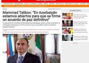Peruvian press on Armenia's latest military provocation