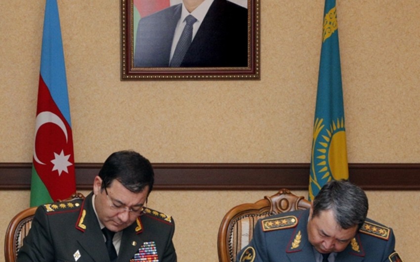Azerbaijan, Kazakhstan armed forces sign intent protocol