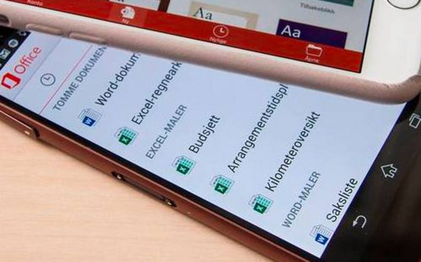 Word, Excel and PowerPoint programs available for Android