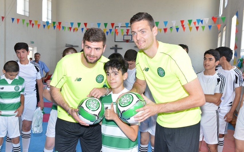 Celtic played football with students of school for IDPs in Baku