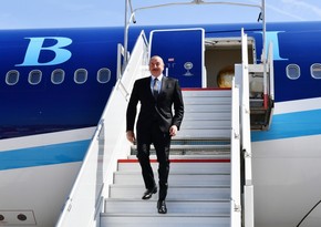 President Ilham Aliyev arrives in Brussels for working visit