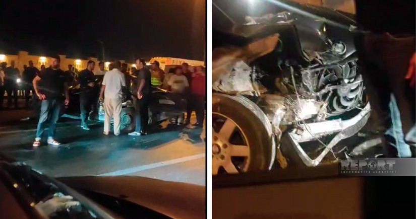 В Баку на Аэропортовском шоссе произошло ДТП, есть пострадавшие
