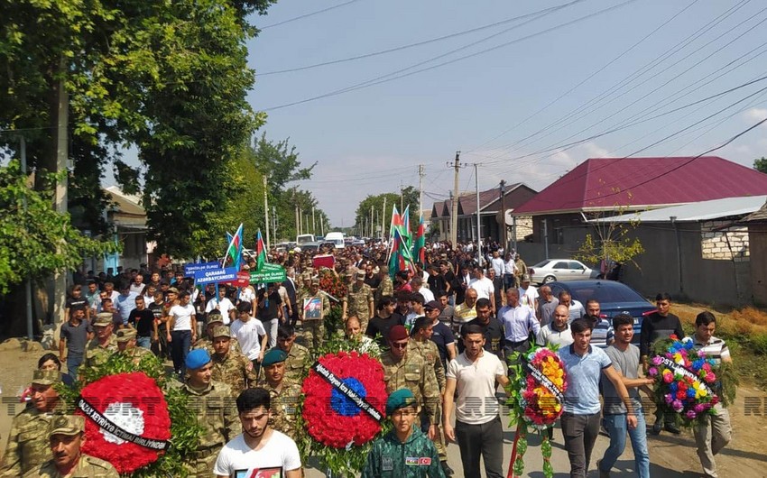 Шехид Тахир Алиев похоронен в Агстафе