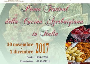 Italy to host First Azerbaijani Cuisine Festival