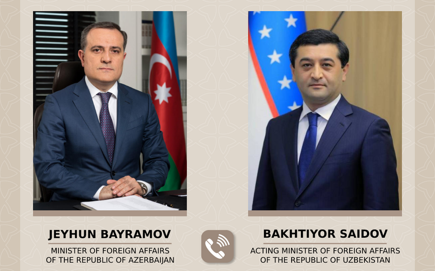 Jeyhun Bayramov congratulates new Minister of Foreign Affairs of Uzbekistan