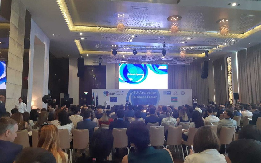 Bakıda Avropa İttifaqı - Azərbaycan biznes forumu keçirilir