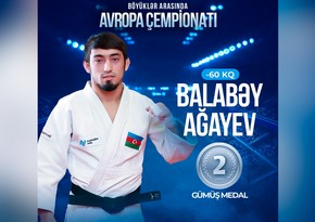 Azərbaycan cüdoçusu Avropa çempionatında gümüş medal qazanıb