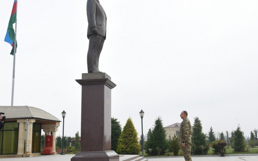 Президент Ильхам Алиев прибыл в Физулинский район