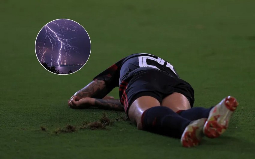 Footballer dies after being struck by lightning during match