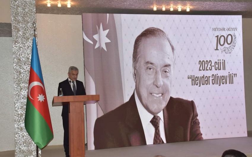 İmişlidə Heydər Əliyevin 100 illik yubileyi münasibətilə tədbir keçirilib