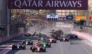 Chain-reaction crash at Formula 2 in Baku