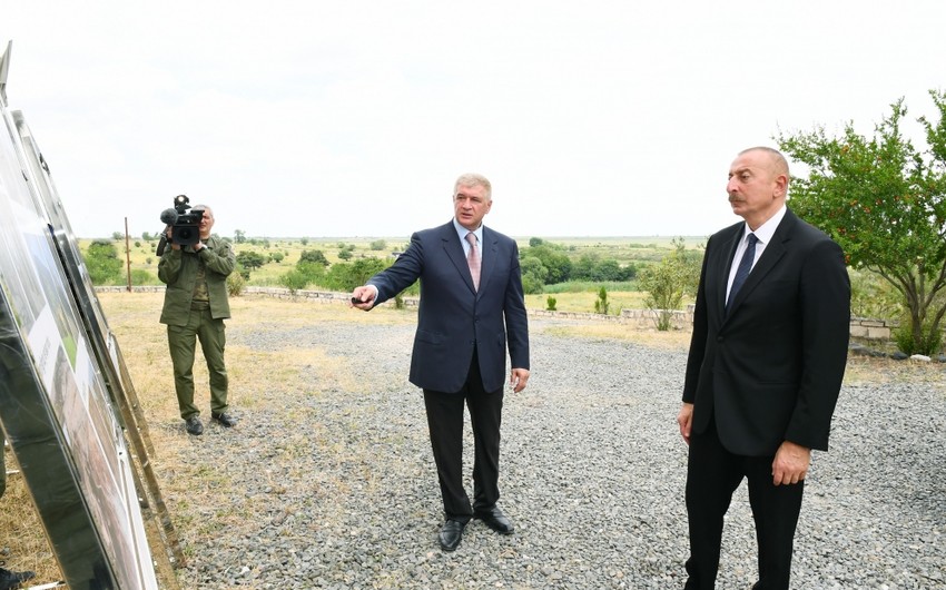 Президент Ильхам Алиев побывал в крепости Шахбулаг в Агдаме 