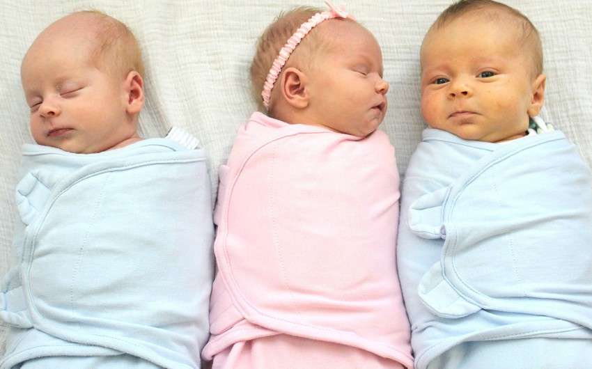 В этом году в Азербайджане родились 1458 близнецов и 57 тройняшек