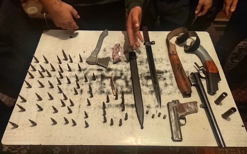 В Сабирабаде у местного жителя изъяли оружие и боеприпасы