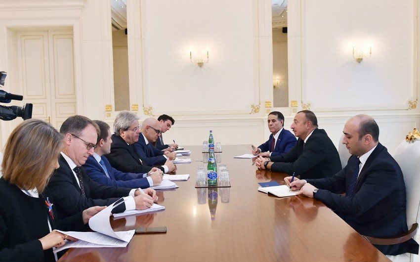 Президент Ильхам Алиев принял делегацию во главе с итальянским министром
