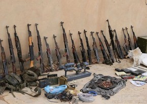 Numerous weapons, ammunition, found in Azerbaijan's Khankandi