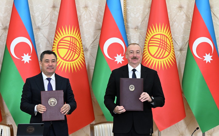 Состоялась церемония подписания азербайджано-кыргызских документов 