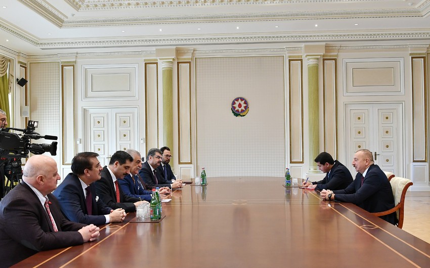 Ильхам Алиев принял делегацию Турецко-азербайджанской межпарламентской группы дружбы
