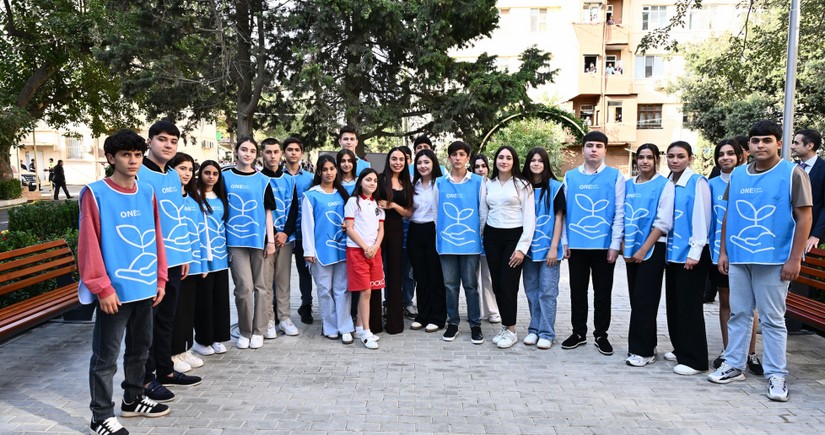 Renovated courtyard hands over to residents with participation of Leyla Aliyeva