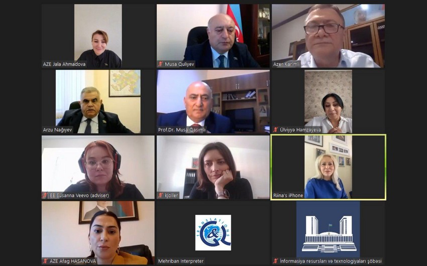 Состоялась онлайн-встреча рабочих групп по межпарламентским связям Азербайджана и Эстонии