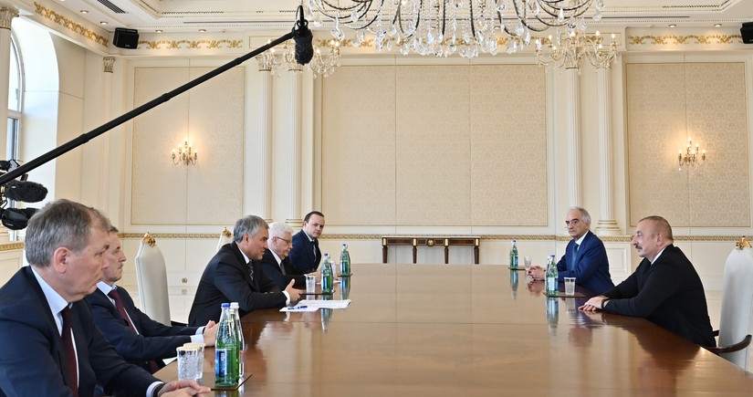 Президент Азербайджана принял председателя Госдумы России
