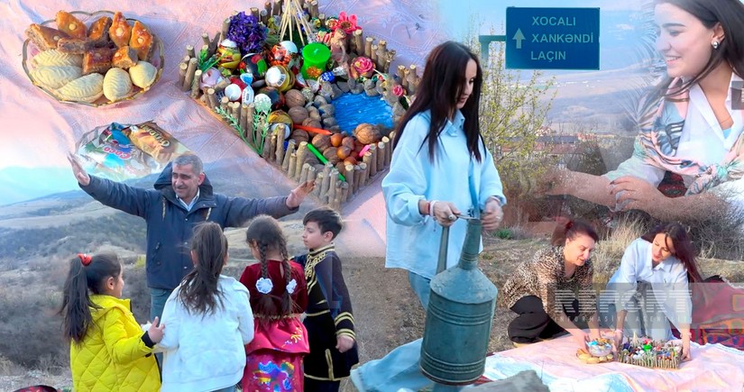 Xankəndidən olan ailə Novruzu ilk dəfə ata ocağında qeyd edib - VİDEOREPORTAJ