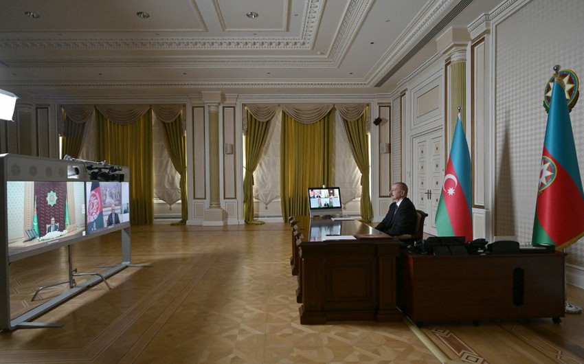Azerbaijani, Afghan, Turkmen presidents meet via videoconference 