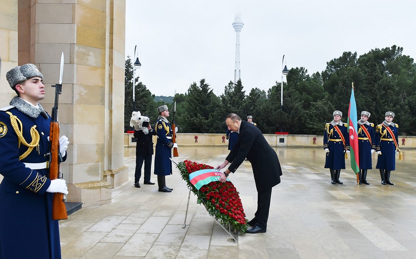 Президент Ильхам Алиев почтил светлую память шехидов