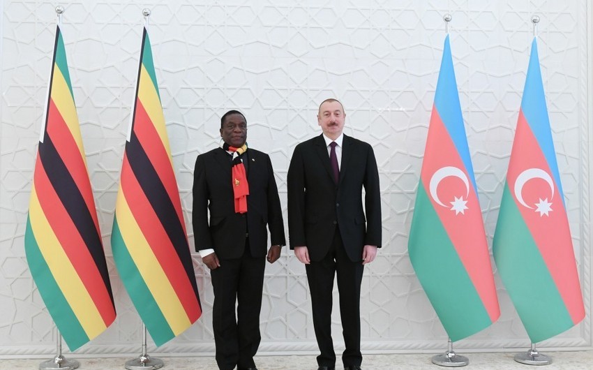 Azerbaijani, Zimbabwean presidents met