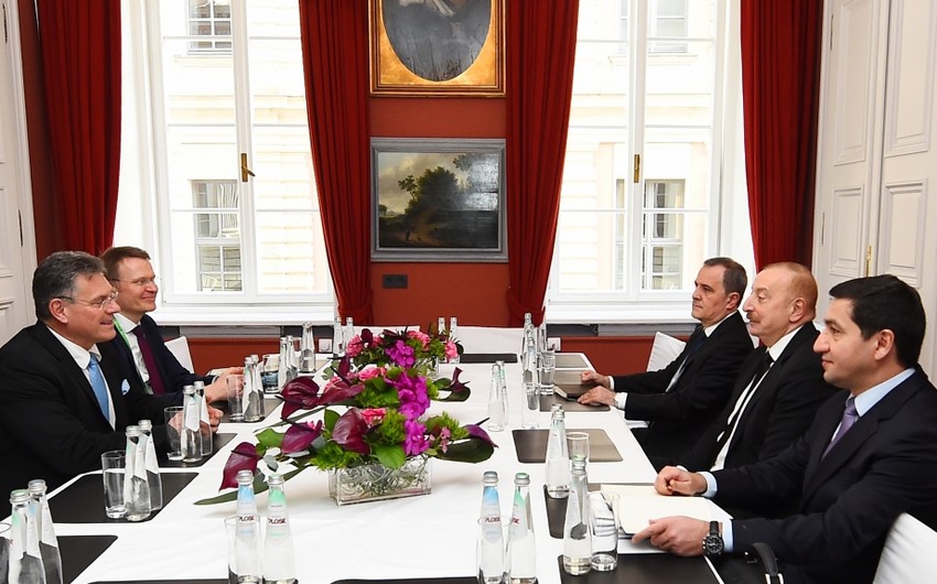 President Ilham Aliyev meets with European Commission Executive Vice-President in Munich