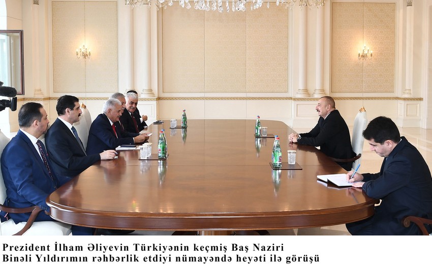 President Ilham Aliyev receives Binali Yıldırım