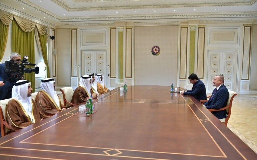 President Ilham Aliyev received delegation led by minister of state for foreign affairs of United Arab Emirates