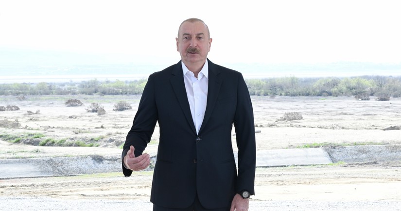 İlham Əliyev: İnfrastruktur layihələri arasında Şirvan suvarma kanalının xüsusi əhəmiyyəti var