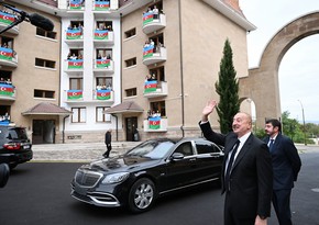 President Ilham Aliyev attends opening of Garabagh University dorm in Khankandi