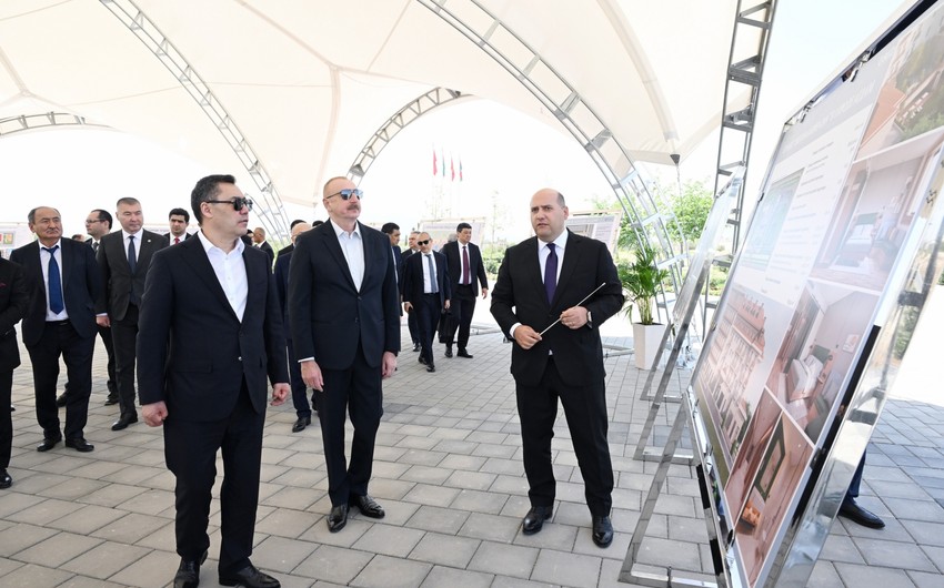 Президенты Азербайджана и Кыргызстана посетили город Агдам