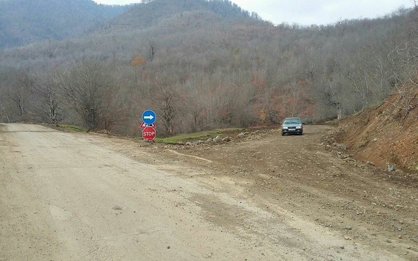 New alternative road over 400 meters laid on Masalli-Yardimli way