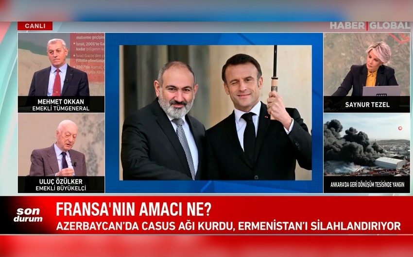 Turkish Haber Global about Macron's anti-Azerbaijan plan