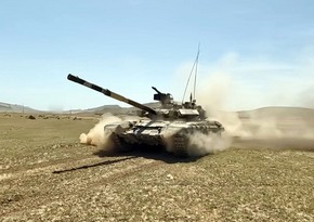 Azərbaycan Ordusunun tank bölmələri ilə intensiv döyüş hazırlığı üzrə məşğələlər keçirilir