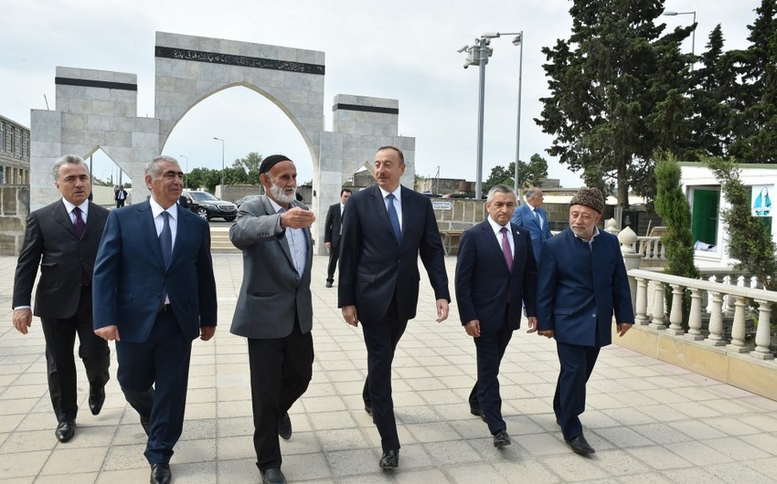 President Ilham Aliyev visited Rahima Khanim Mosque-Shrine in Nardaran