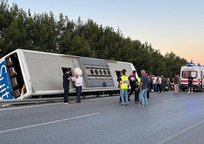 Türkiyədə sərnişin avtobusu aşıb, 11 nəfər yaralanıb