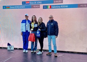 Azerbaijani rower claims silver medal in Italy