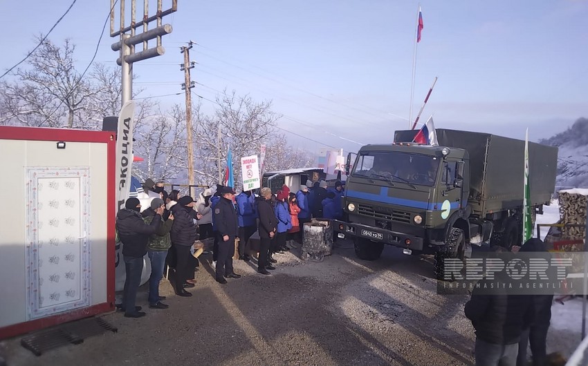 Total of 23 vehicles of Russian peackeepers use Khankandi-Lachin road freely - VIDEO – UPDATED