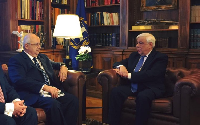 Yunanıstan Prezidenti Nizami Gəncəvi Beynəlxalq Mərkəzinin üzvlərini qəbul edib - FOTO