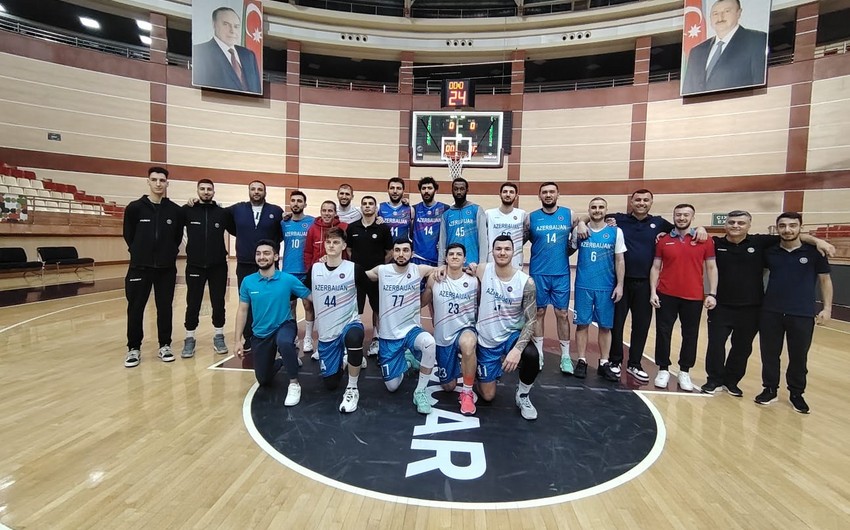 Azərbaycan basketbol millisi Kosovo ilə oyun öncəsi son məşqinə çıxıb 