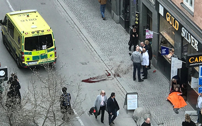 Stokholm polisi: Terror aktı nəticəsində 4 nəfər ölüb, bir nəfər saxlanılıb - VİDEO