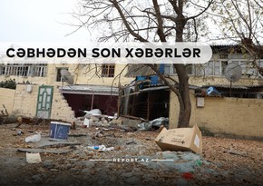 Cəbhədən son xəbərlər: Reportun çəkilişi zamanı Tərtərə mərmi atıldı