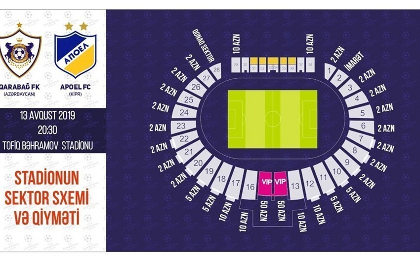 “Qarabağ - APOEL oyunu üçün biletlərin yarısı satılıb