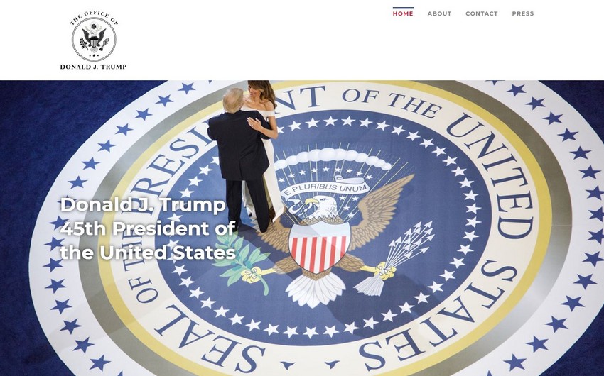 Trump launches 'the official website of the 45th President'