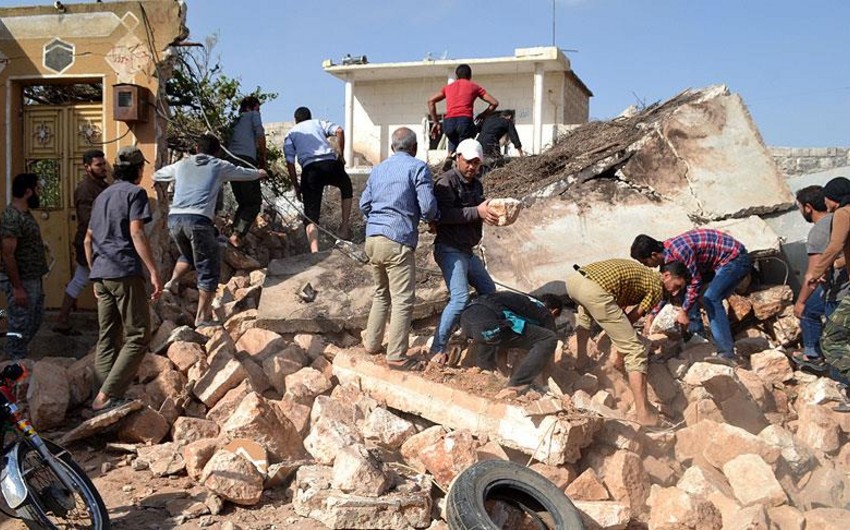 ​KİV: Rusiyanın aviazərbələri nəticəsində Suriyada 42 dinc sakin həlak olub